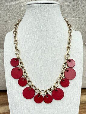Dyrberg/Kern NOELIA Red leather charm necklace